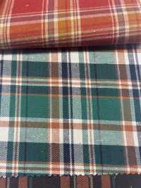 CH-6347 Twill Garzato Vintage A Quadri[Tessile / Tessuto] Tessuto Kuwamura Sottofoto