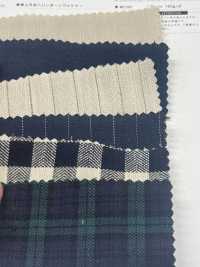 CHL-6349 Elaborazione Della Lavatrice Henley Reborn Con Filo Irregolare In Lino[Tessile / Tessuto] Tessuto Kuwamura Sottofoto