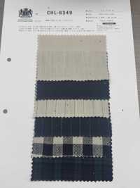 CHL-6349 Elaborazione Della Lavatrice Henley Reborn Con Filo Irregolare In Lino[Tessile / Tessuto] Tessuto Kuwamura Sottofoto