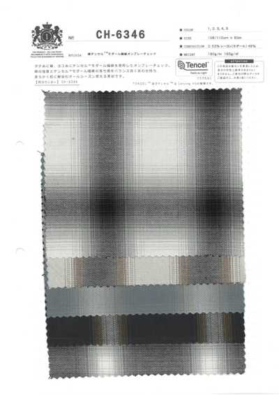 CH-6346 Cotone Tencel Modal fibra a quadri sfumati