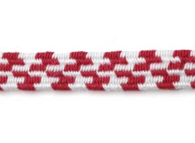 THGB03-B Cordino elastico a nastro stile giapponese, motivo Ichimatsu, 6 mm