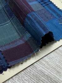 INDIA-2084 Patchwork Di Cotone Indaco[Tessile / Tessuto] ARINOBE Sottofoto