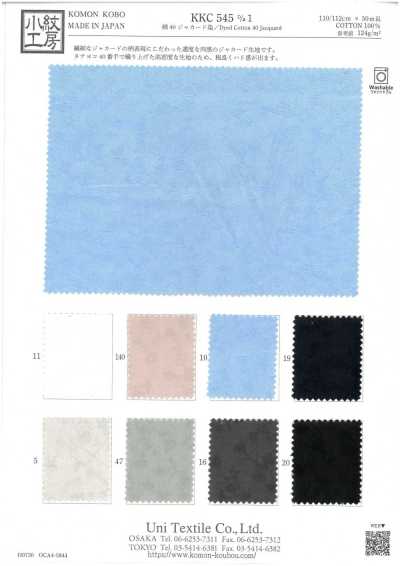 KKC545-D1 Jacquard di cotone tinto titolo 40