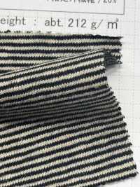 SD0188 Jersey A Righe Orizzontali Tinto In Filo Di Cotone/canapa[Tessile / Tessuto] SHIBAYA Sottofoto