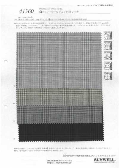 41360 Sophy Twill a quadri elasticizzato