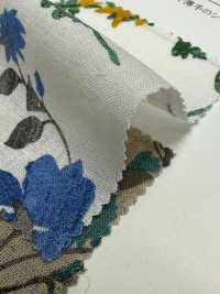 28110 Tessuto In Lino Con Stampa Floreale Botanica E Lavorazione Angel Soft[Tessile / Tessuto] SUNWELL Sottofoto