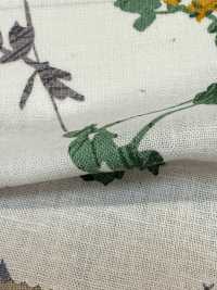 28110 Tessuto In Lino Con Stampa Floreale Botanica E Lavorazione Angel Soft[Tessile / Tessuto] SUNWELL Sottofoto