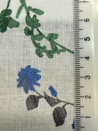 28110 Tessuto In Lino Con Stampa Floreale Botanica E Lavorazione Angel Soft[Tessile / Tessuto] SUNWELL Sottofoto