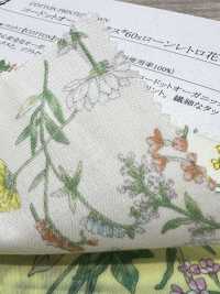 28114 Cordot Organics® 60 Fili Lawn Retro Floral Print[Tessile / Tessuto] SUNWELL Sottofoto
