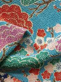 KKP2338-D-MATUNIUME Futako Chirimen Pino E Prugna[Tessile / Tessuto] Uni Textile(Komon Studio) Foto secondaria