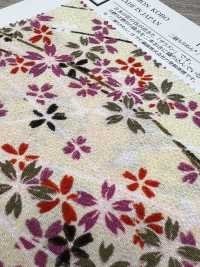 KKP2338-D-KUSAZAKURA Futako Chirimen Kusa-zakura[Tessile / Tessuto] Uni Textile(Komon Studio) Foto secondaria