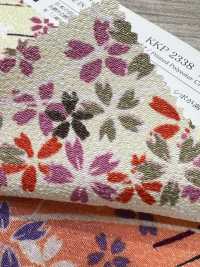 KKP2338-D-KUSAZAKURA Futako Chirimen Kusa-zakura[Tessile / Tessuto] Uni Textile(Komon Studio) Foto secondaria