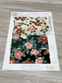 KKP2338-D-MTSUBAKI Futako Chirimen Miyako Tsubaki[Tessile / Tessuto] Uni Textile(Komon Studio) Foto secondaria