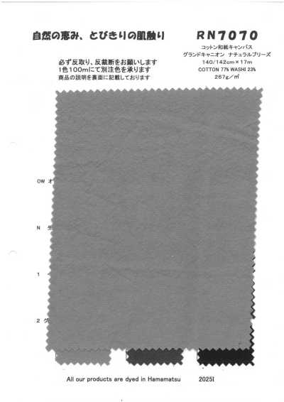 RN7070 Canvas di cotone e washi Grand Canyon Natural Breeze