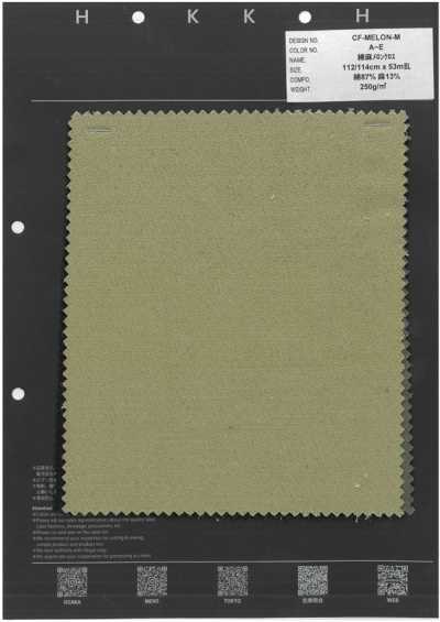 CF-MELON-M Tessuto in cotone-lino melon