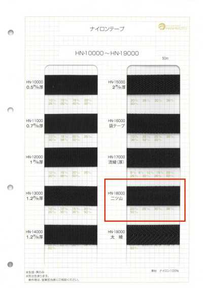 HN-18000 Nastro in nylon a doppia nervatura