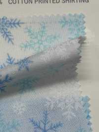 DX10363S Tessuto Natalizio Con Motivo A Fiocco Di Neve Grande Handworks*Fabric® Lawn[Tessile / Tessuto] VANCET Sottofoto