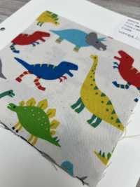850579 Cotone Oxford Non Sbiancato, Caldo Dinosauro[Tessile / Tessuto] VANCET Sottofoto