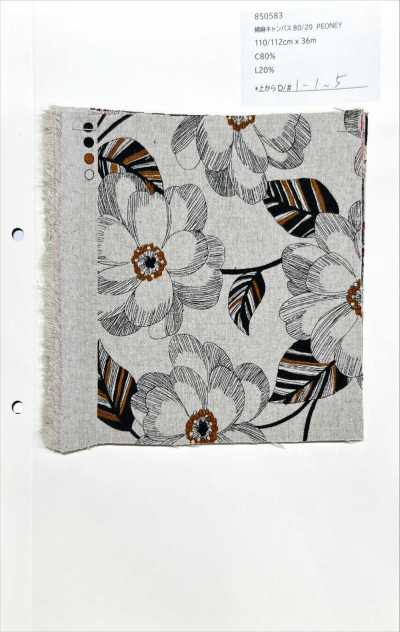 850583 Tela cotone-lino 80/20 PEONEY