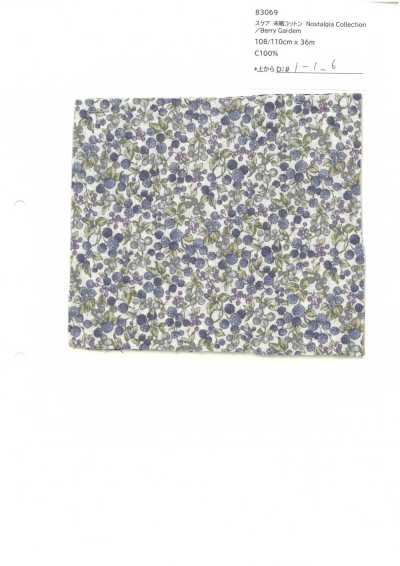 83069 SEVENBERRY® batista di cotone non sbiancato Collezione Nostalgia / Berry Garden