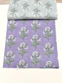 850573 SEVENBERRY® Lawn Cotone Non Sbiancato Soleil Blue / Wildflower[Tessile / Tessuto] VANCET Sottofoto