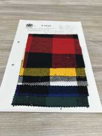 K-4014 Triplo Filato Twill Fuzzy Block Check[Tessile / Tessuto] Tessuto Kuwamura Sottofoto