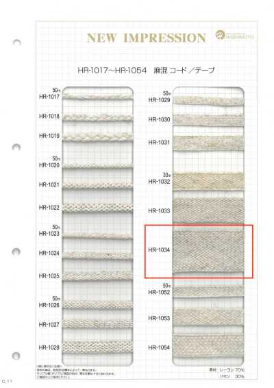 HR-1034 Nastro Nanako in misto lino L