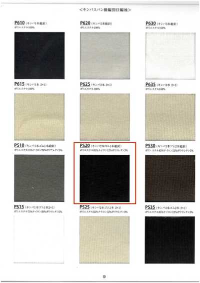PS20 Costina elastica Kinba a 2 righe, maglia a 1 frontura, larga 60 cm