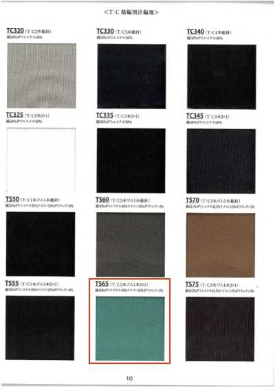 TS65 Tessuto a coste T/C elastico a 3 capi elastico a 2 capi 1 filo 2x1 larghezza 60 cm