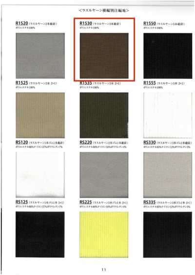 R1530 Costina in filato Russell a tre capi Full Needle, larga 60 cm