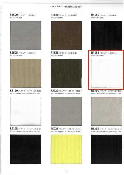 R1555 Filato Raschel a coste 5 capi 2×1 larghezza 60 cm