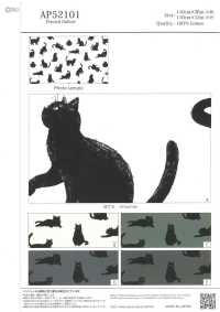 AP52101-DR Kuroneko Oxford (Piegato A Metà)[Tessile / Tessuto] COSMO TEXTILE Sottofoto