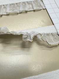 HW-3036 Balza In Organza Con Glitter Dorati E Nastro Elastico[Cavo A Nastro] Nessun Nome Sottofoto