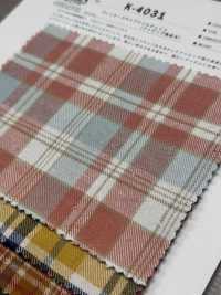 K-4031 Vintage Napped Twill Check (Stile Napped Fuzzy)[Tessile / Tessuto] Tessuto Kuwamura Sottofoto
