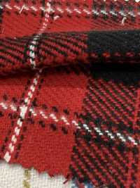K-4028 Triplo Filato Twill Check Fuzzy[Tessile / Tessuto] Tessuto Kuwamura Sottofoto