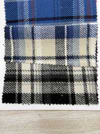 K-4028 Triplo Filato Twill Check Fuzzy[Tessile / Tessuto] Tessuto Kuwamura Sottofoto
