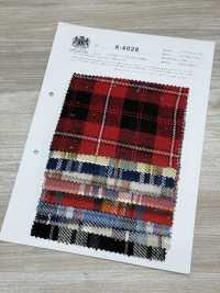 K-4028 Triplo Filato Twill Check Fuzzy[Tessile / Tessuto] Tessuto Kuwamura Sottofoto