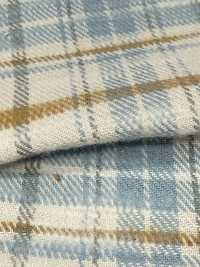 K-4029 10/1 Slub Vintage Twill Check Fuzzy[Tessile / Tessuto] Tessuto Kuwamura Sottofoto