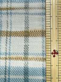 K-4029 10/1 Slub Vintage Twill Check Fuzzy[Tessile / Tessuto] Tessuto Kuwamura Sottofoto