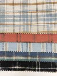 K-4029 10/1 Slub Vintage Twill Check Fuzzy[Tessile / Tessuto] Tessuto Kuwamura Sottofoto