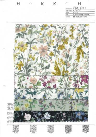3026-670-1 60 batista fiori botanici