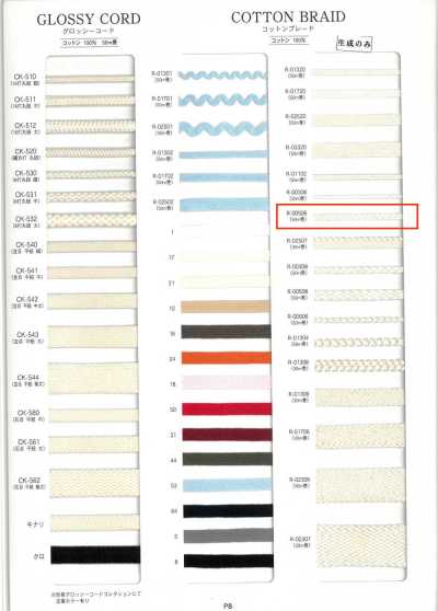 R-00506 Treccia di cotone