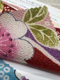 KKP2338-D-UMENIHITTA Futako Chirimen Prugna E Hikita[Tessile / Tessuto] Uni Textile(Komon Studio) Foto secondaria