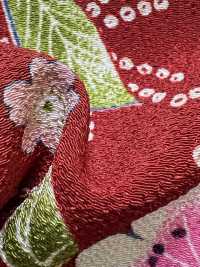 KKP2338-D-UMENIHITTA Futako Chirimen Prugna E Hikita[Tessile / Tessuto] Uni Textile(Komon Studio) Foto secondaria