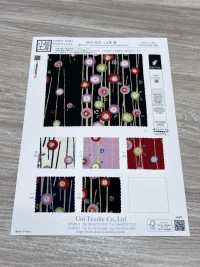 KKP2338-D-YTSUBAKI Futako Chirimen Yume Tsubaki[Tessile / Tessuto] Uni Textile(Komon Studio) Foto secondaria