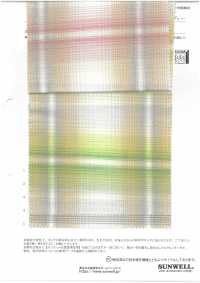 35527 Cotone Biologico Tinto In Filo/lino/ramie Lawn Pallido Ombre[Tessile / Tessuto] SUNWELL Sottofoto