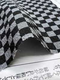 KKP3338-D-ICHIMATSU Chirimen Chirimen® Motivo A Quadretti[Tessile / Tessuto] Uni Textile(Komon Studio) Foto secondaria
