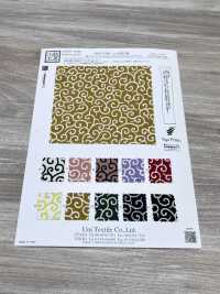 KKP3338-D-KARAKUSA Modello Arabesco Futako Chirimen[Tessile / Tessuto] Uni Textile(Komon Studio) Foto secondaria