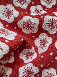 KKP3338-D-UMEARARE Cracker Di Riso Alle Prugne Futako Chirimen[Tessile / Tessuto] Uni Textile(Komon Studio) Foto secondaria