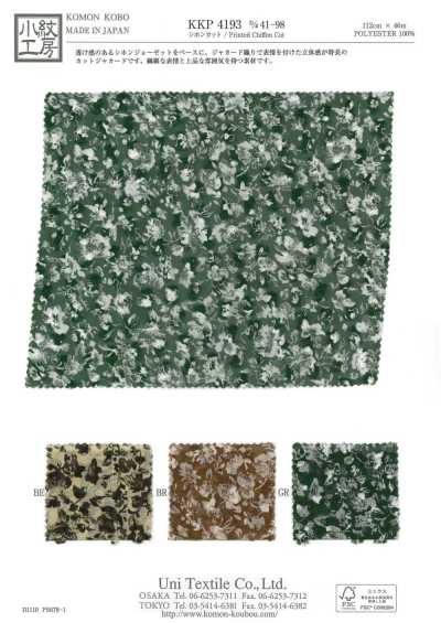 KKP4193-D41-98 Jacquard in chiffon tagliato